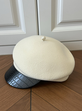 teshop 澳洲100%羊毛贝雷帽 秋冬报童帽