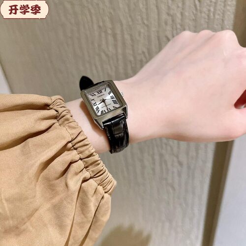 Casio罗马数字指针石英小方表女