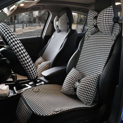 经典时尚千鸟格四季通用坐垫