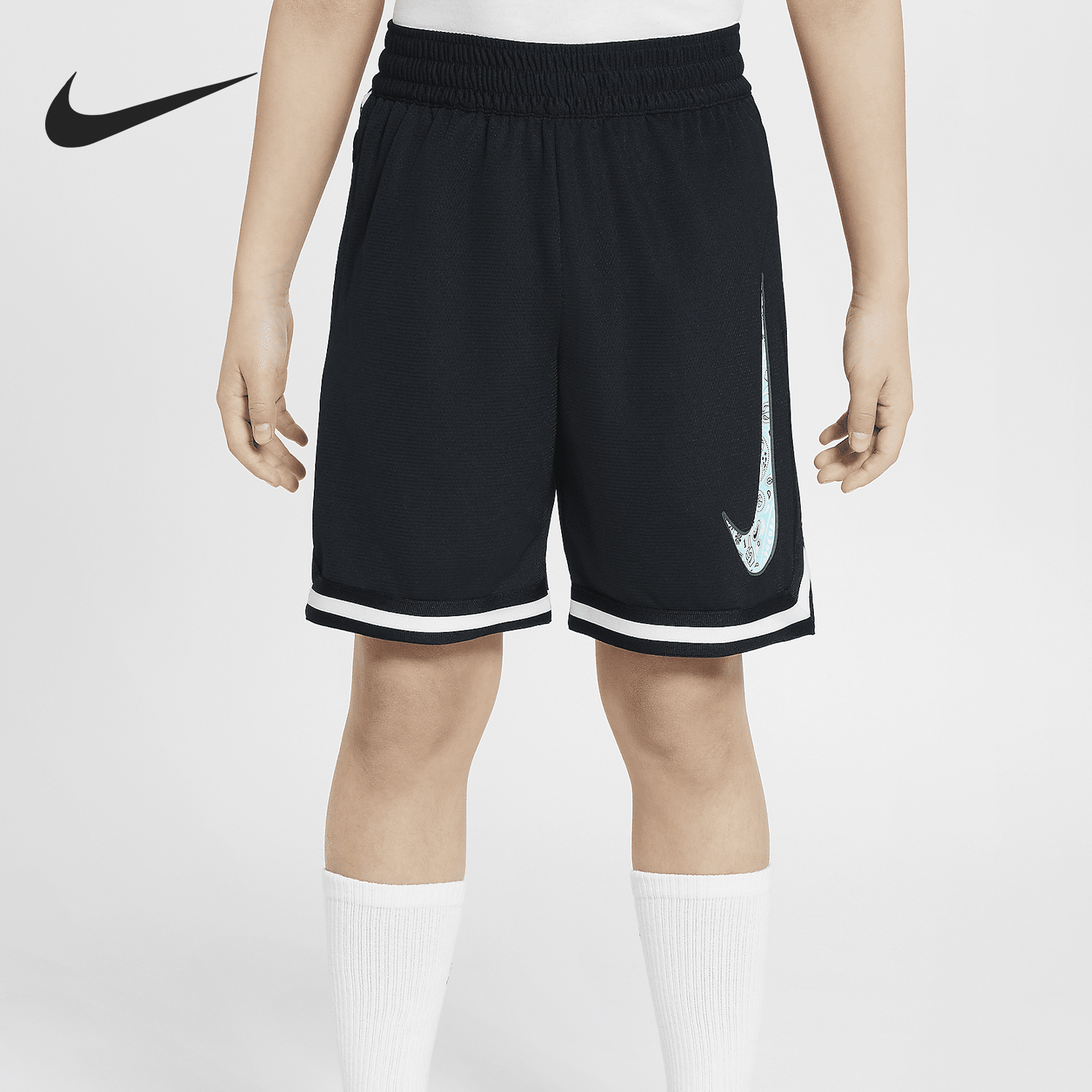 耐克大童男孩干爽透气篮球短裤