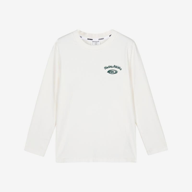 Skechers/斯凯奇正品春季新款男童简约百搭针织长袖P123B005-0074