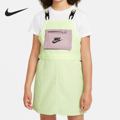 Nike/耐克正品2021年夏季新款女童休闲吊带背带连衣裙DD7227-303
