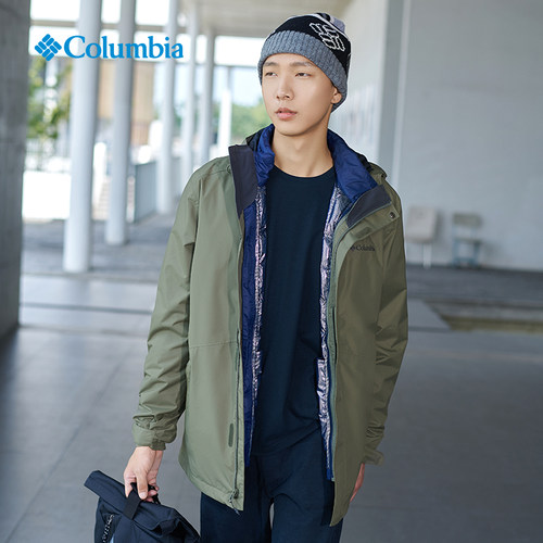 Columbia男保暖三合一冲锋衣户外