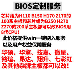 BIOS修改定制魔改H110H170B150Z170Z270B250H270i38100i584008500