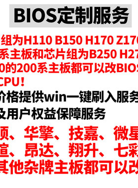 BIOS修改定制魔改H110H170B150Z170Z270B250H270i38100i584008500
