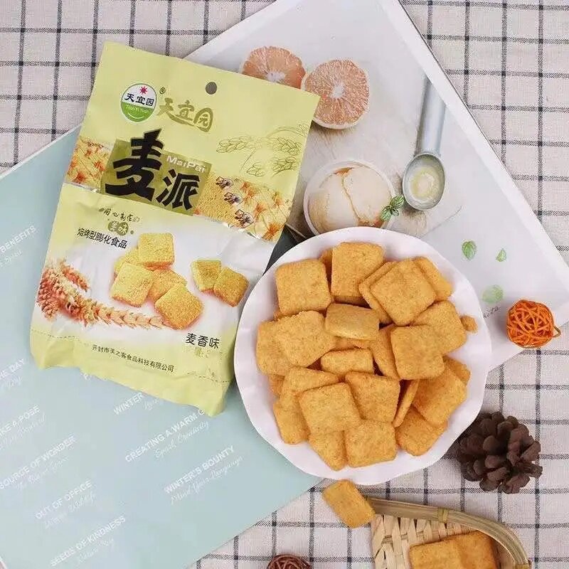 天宜园麦派膨化食品麦香味怀旧8090经典网红麦派休闲小零食