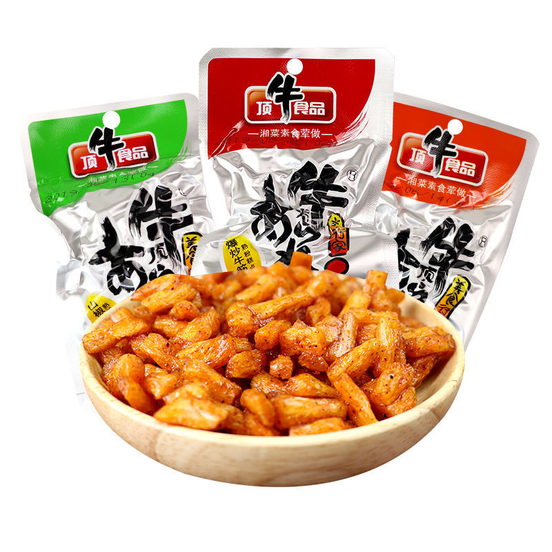 顶牛辣条素牛筋90后小零食小吃儿时怀旧麻辣面筋休闲食品经典