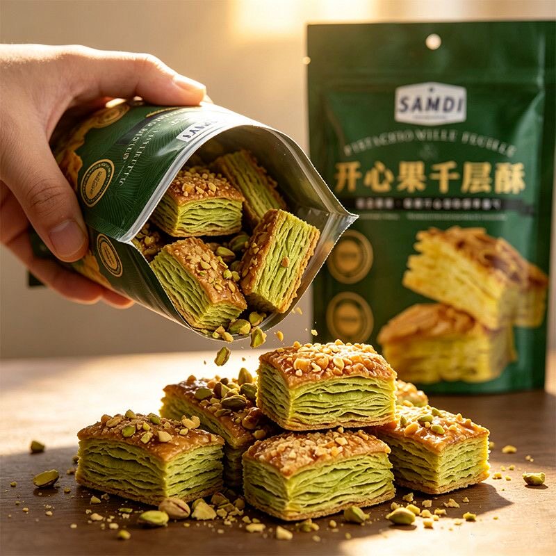 扁桃仁千层酥上海风味特产网红糕点心独立包装小零食