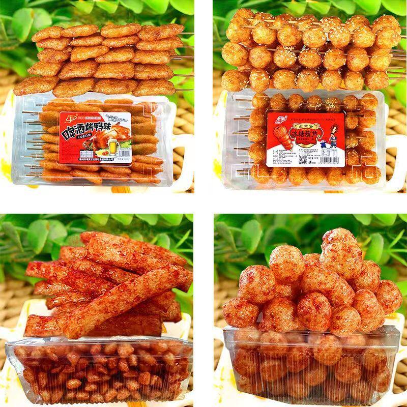 啤酒烤鸭味串北京烤鸭儿时怀旧辣条豆制品批发小吃网红小卖部零食