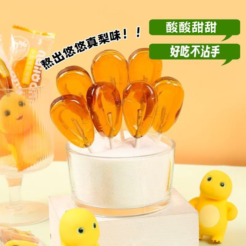 奶龙秋梨膏软棒糖陈皮膏青梅混合口味棒棒糖果味软糖儿童糖果零食