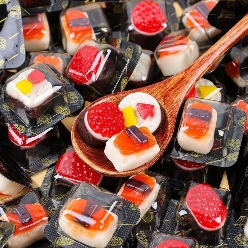 3D造型寿司水果软糖混合味高颜值糖果小零食推荐橡皮糖儿童节礼物