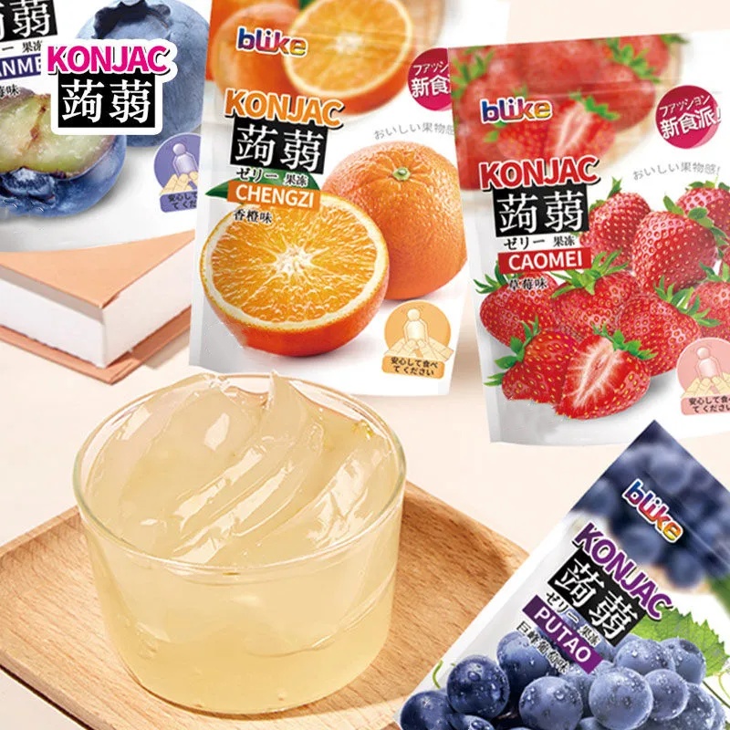 蒟蒻果冻儿童低卡零脂肪果味果冻休闲办公室网红款零食批发整箱