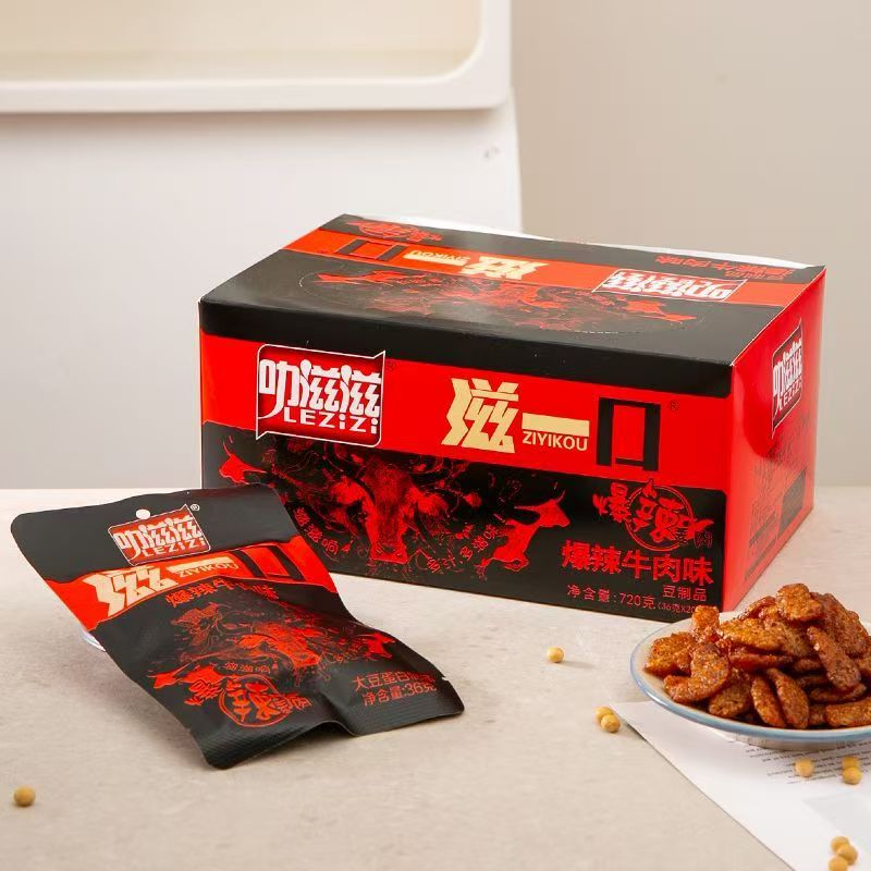 韩式爆辣牛肉味滋一口网红辣条儿时怀旧小吃36克袋装休闲食品小吃