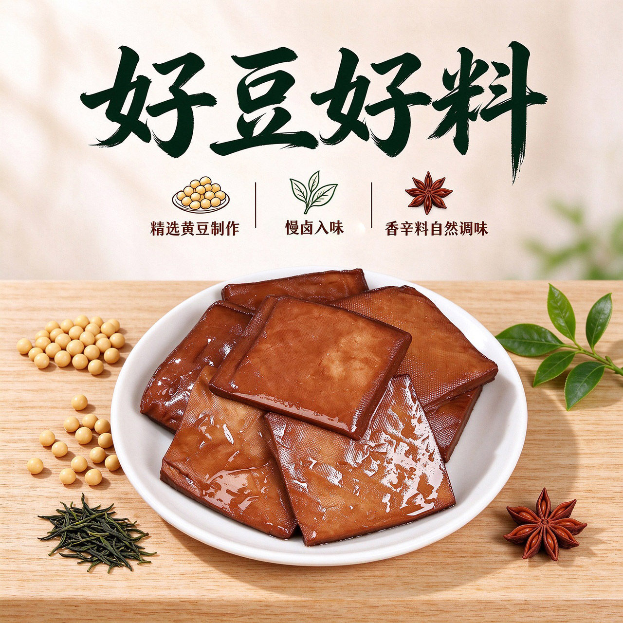 茶干豆腐干五香味酱干小零食安徽特产开袋即食卤豆干