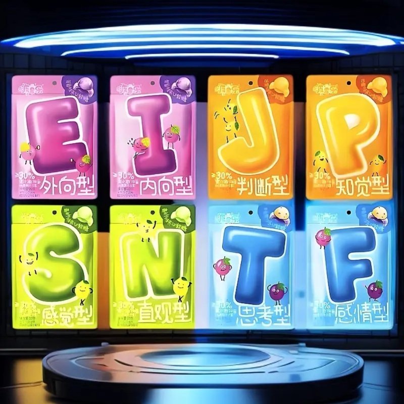 剥皮软糖16型人格软糖啵果乐剥皮软糖解馋夹心糖果零食零食批发