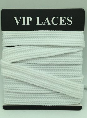 适配McQueen麦昆小白鞋鞋带 vip正品原装纯棉宽版扁白色鞋带120cm