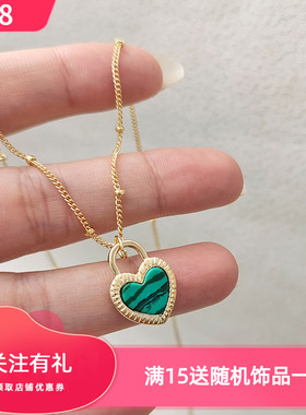 韩国气质简约双面设计爱心项链