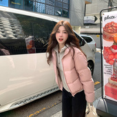 立领羽绒服白鸭绒加厚外套女冬季 alex stevens肯豆短款 保暖面包服