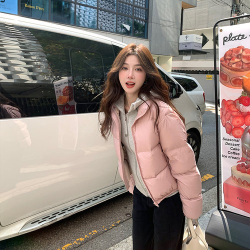 肯豆风90白鸭绒立领羽绒服外套