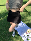 alex 辣妹超短A字裙 裙子女半身裙复古美式 stevens V型腰包臀短裤