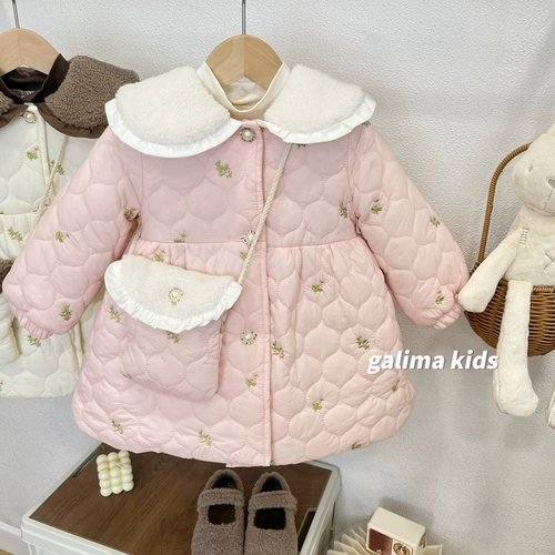 Демисезонный пуховик, детская утепленная стеганая хлопковая удерживающая тепло куртка, коллекция 2023, в западном стиле