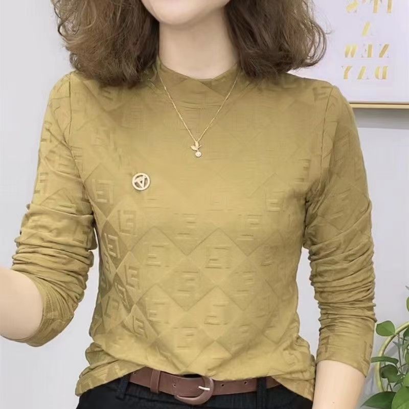 长袖简约常规提花德绒女