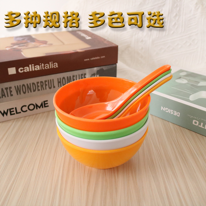 儿童密胺彩色中式仿瓷餐具饭碗