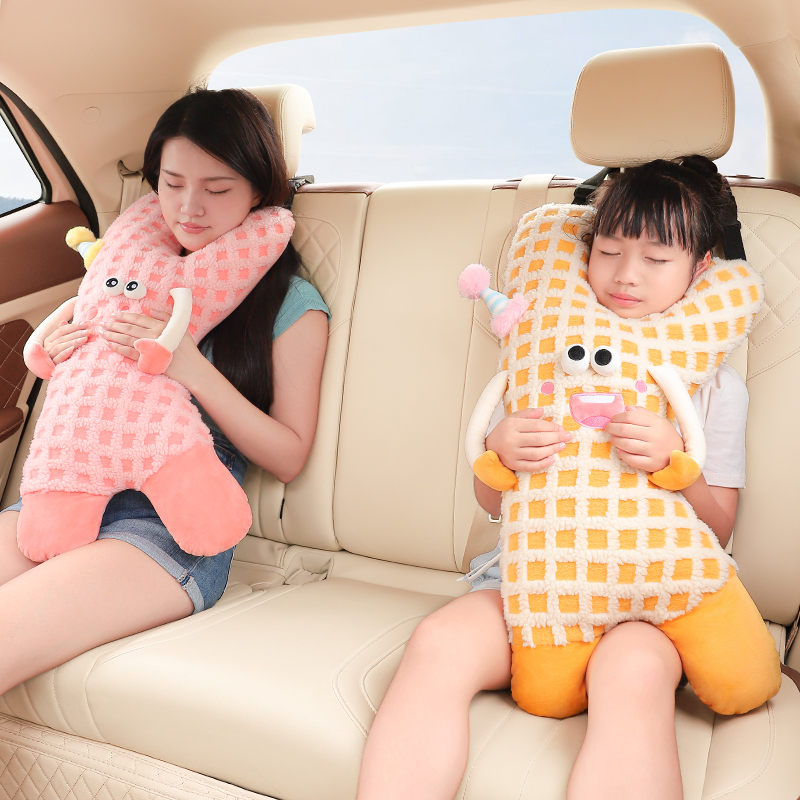 车载儿童头枕护颈枕后排长途坐车睡觉神器汽车上内用可爱抱枕靠枕