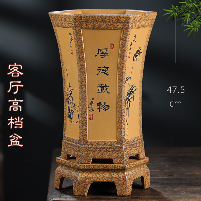 古典高档大气客厅落地盆