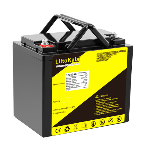 liitokala  LiFePO4 12V50Ah磷酸铁锂电池 机房储能 家庭应急电池