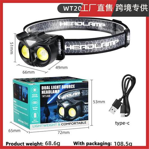 LED超亮可充电头戴式工作头灯