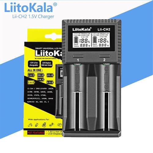 LiitoKala lii-CH2锂电池充电器 充电器带TYPE-C插口用于1.5V电池 - 封面
