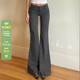 设计感百搭长裤 WEEKEEP 休闲西装 裤 高智份子 低腰直筒微喇叭裤