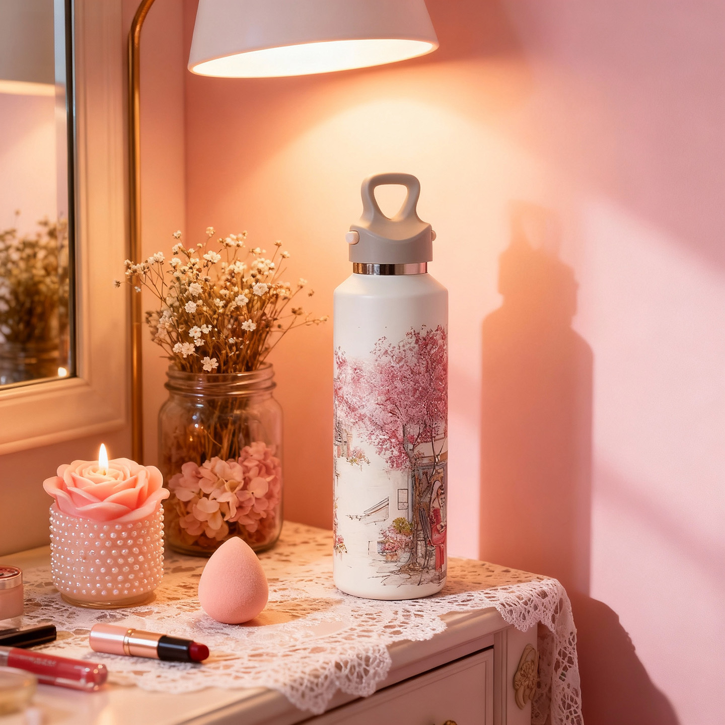 玲珑Ai定制动漫题材秒开杯316L不锈钢大容量便携随行保温保冷杯