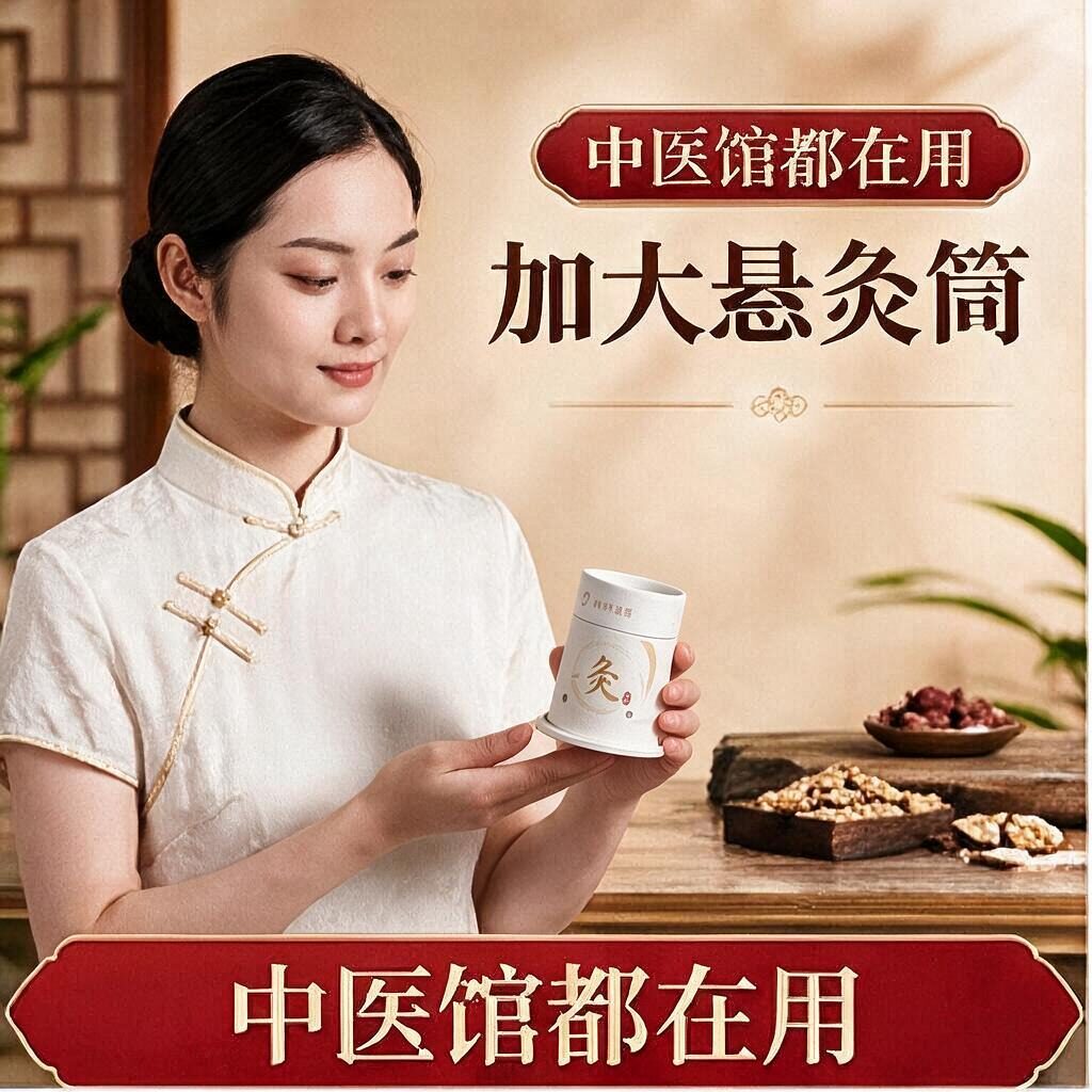 艾灸盒随身灸家用小悬灸筒新型加大加厚艾灸神器按摩温熏艾灸器具
