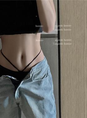 「LA细」辣妹妹搭配 RPX品*欧美辣性感可高腰冰丝显腰三角夏季内