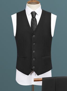 男士西装马甲春秋新郎结婚礼服工装背心伴郎团兄弟装男式西服马夹