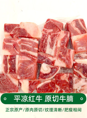 甘肃平凉红牛肉旭康谷饲生鲜原切牛腩生肉