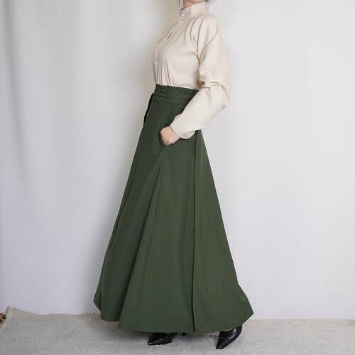 漫春雪汉服【素素】八破裙交窬裙加兜纯色春秋冬日常通勤百搭