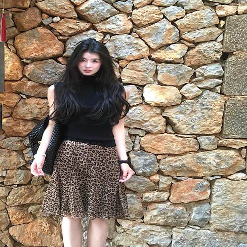 特别漂亮掐腰小裙子女2026新款初夏御姐风a字高腰豹纹半身裙套装