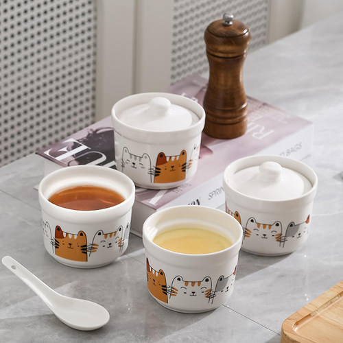 陶瓷隔水炖盅家用带盖