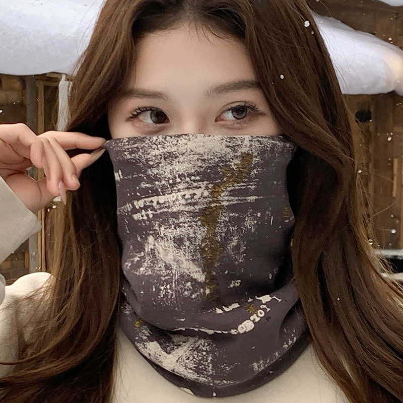 新款围脖冬季保暖女士韩版时尚骑行面罩保暖护颈脖套百搭围巾加厚