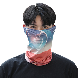 冰丝防晒面罩百变脖套男士脸罩全脸骑行摩托车头巾围脖户外钓鱼男