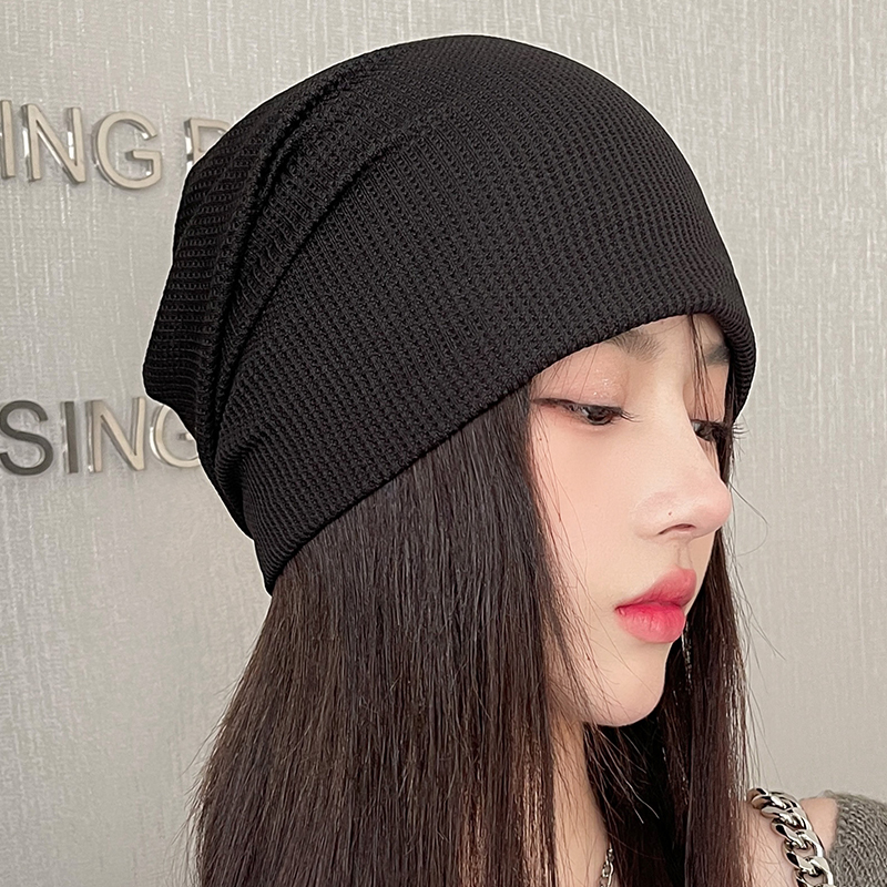 李佳埼推荐网红显脸小黑色帽子冬