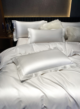 100支宽边刺绣款~高级感边边！高端四件套淑女风绅士感优质长绒棉