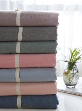 经典款全尺寸基础款被套 纯色出口日本北欧良品色织水洗全棉面料