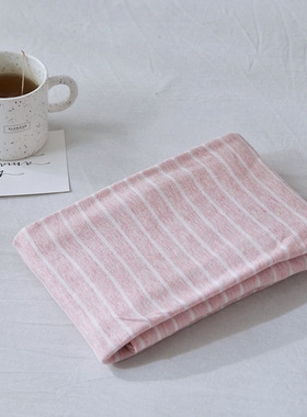 北欧良品针织棉枕套日式条纹简约天竺棉柔软的枕头套