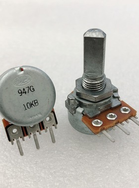 日本ALPS 功放机音量16型单联3脚电位器B10K 半圆轴 RK1631110U1Q