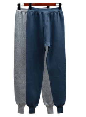 中老年人男纯棉三层夹棉保暖裤加厚秋裤高腰裤加大码宽松线裤爸爸