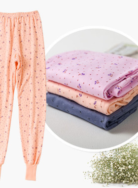 2条中老年女士高腰深裆秋裤老人纯棉打底裤大码衬裤棉毛裤老太太